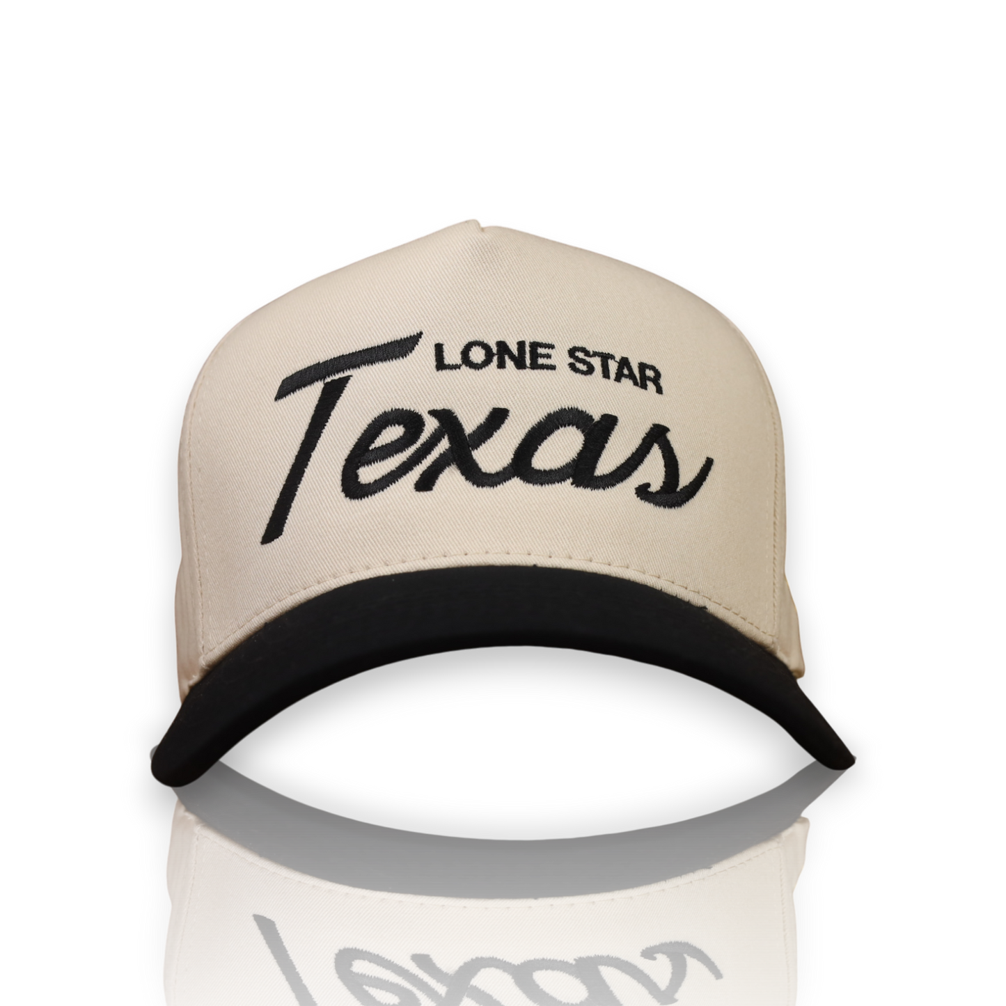 Texas 90s Script Cream Black