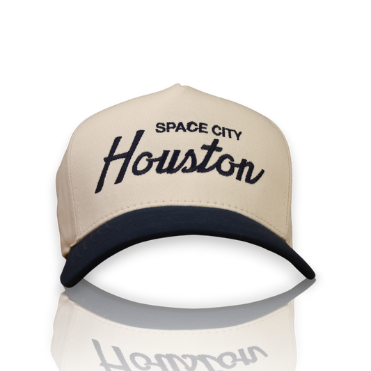 HOU 90s Script Cream Navy